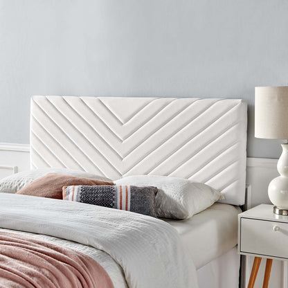 Alyson Angular Channel Tufted Performance Velvet King / California King Headboard by Modway