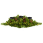 30" Christmas Artificial Pine Triple Candelabrum w/35 Clear Lights