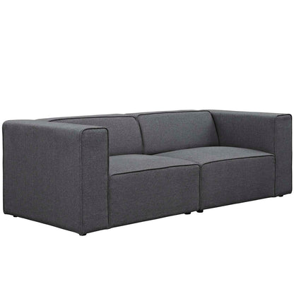 Mingle 2 Piece Upholstered Fabric Sectional Sofa Set by Modway