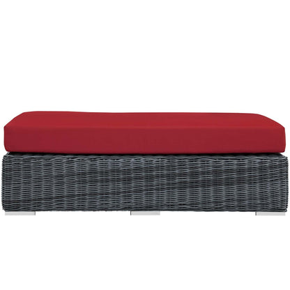 Summon Outdoor Patio Sunbrella¨ Rectangle Ottoman by Modway