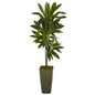 4.5' Dracaena Artificial Plant in Green Planter (Real Touch)