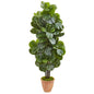 67"  Fiddle Leaf Fig Artificial Tree in Terracotta Planter