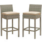 Conduit Outdoor Patio Wicker Rattan Bar Stool Set of 2 by Modway