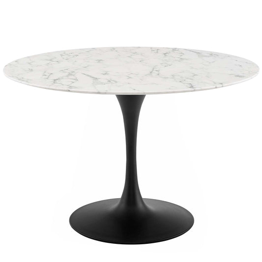 Lippa 48" Round Faux Marble Dining Table by Modway