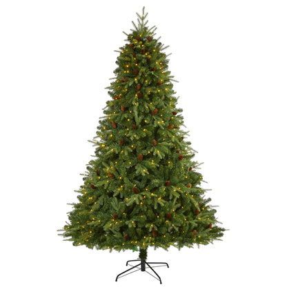 8' Wellington Spruce 'Natural Look' Artificial Christmas Tree w/ 550 Clear LED