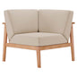 Sedona Outdoor Patio Eucalyptus Wood Sectional Sofa Corner Chair by Modway