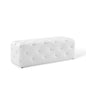 Amour 48" Tufted Button Entryway Faux Leather Bench by Modway