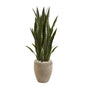 3.5' Sansevieria Artificial Plant in Sand Colored Planter