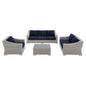 Conway 4-Piece Sunbrella¨ Outdoor Patio Wicker Rattan Furniture Set by Modway