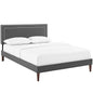 Virginia Fabric Queen Platform Bed with Squared Tapered Legs by Modway