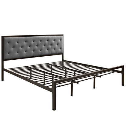 Mia Fabric King Bed by Modway