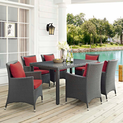 Sojourn 7 Piece Outdoor Patio Sunbrella¨ Dining Set by Modway