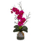 Phalaenopsis Orchid Artificial Arrangement in Vase