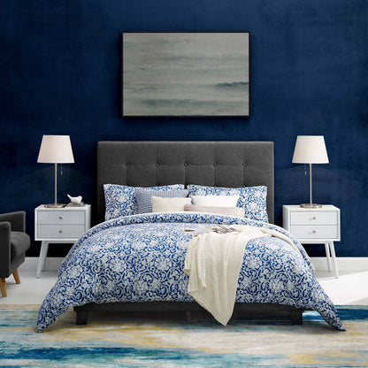 Melanie Tufted Button Upholstered Fabric Full Platform Bed by Modway