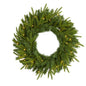 24" Long Pine Artificial Christmas Wreath with 35 Clear LED Lights