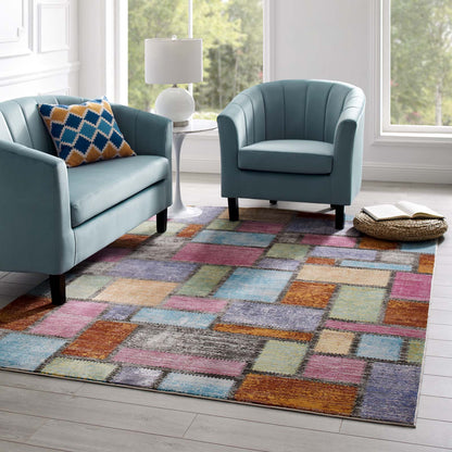 Success Nyssa Abstract Geometric Mosaic 5x8 Area Rug by Modway