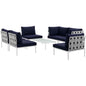 Harmony 7 Piece Outdoor Patio Aluminum Sectional Sofa Set by Modway