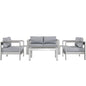 Shore 6 Piece Outdoor Patio Aluminum Sectional Sofa Set by Modway