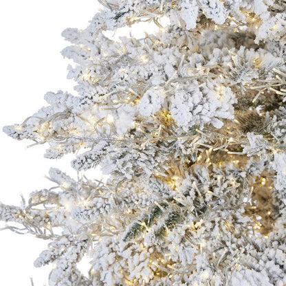 9' Flocked Grand Northern Rocky Fir Artificial Christmas Tree