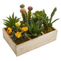 11"  Mixed Succulent Garden in Tray Artificial Plant