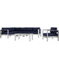 Shore 6 Piece Outdoor Patio Aluminum Sectional Sofa Set by Modway