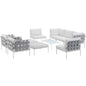 Harmony 10 Piece Outdoor Patio Aluminum Sectional Sofa Set by Modway