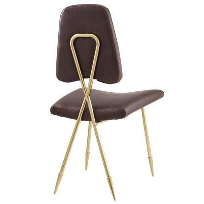 Ponder Antique Faux Leather Dining Side Chair by Modway