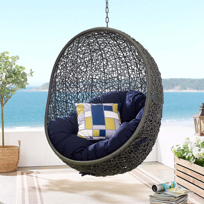 Hide Sunbrella¨ Fabric Swing Outdoor Patio Lounge Chair Without Stand by Modway