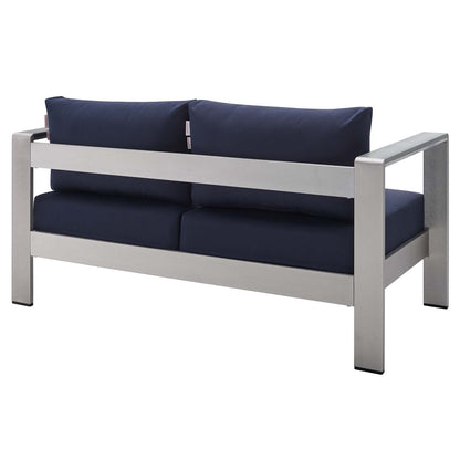 Shore Sunbrella¨ Fabric Aluminum Outdoor Patio Loveseat by Modway