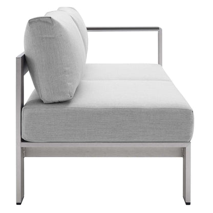 Shore Sunbrella¨ Fabric Aluminum Outdoor Patio Right-Arm Loveseat by Modway
