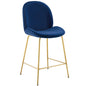 Scoop Gold Stainless Steel Leg Performance Velvet Counter Stool by Modway