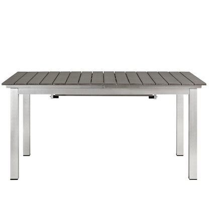 Shore Outdoor Patio Aluminum Dining Table by Modway