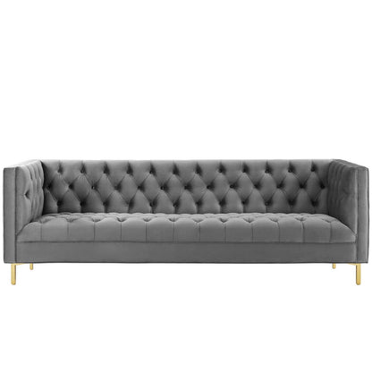 Delight Tufted Button Performance Velvet Sofa by Modway