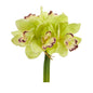9"  Cymbidium Orchid Artificial Flower Bundle (Set of 6)