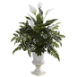 Mixed Greens & Spathyfillum w/Decorative Urn
