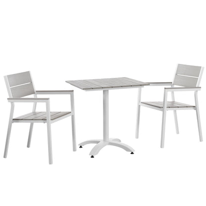 Maine 3 Piece Outdoor Patio Dining Set by Modway