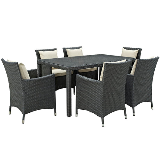 Sojourn 7 Piece Outdoor Patio Sunbrella¨ Dining Set by Modway