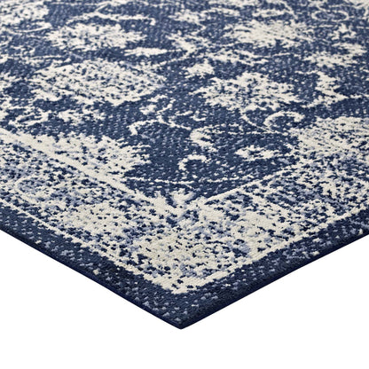 Kazia Distressed Floral Lattice 5x8 Area Rug by Modway
