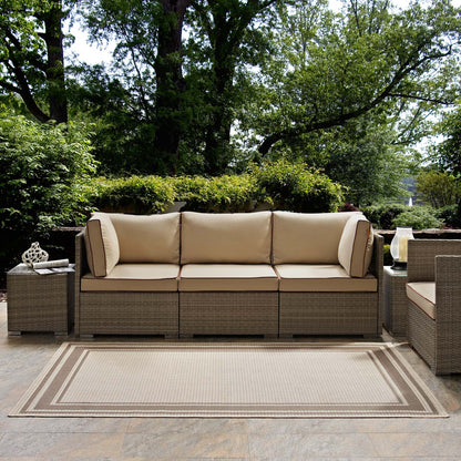 Rim Solid Border Indoor and Outdoor 8x10 Area Rug by Modway