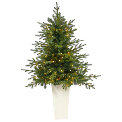 5' Swedish Fir Artificial Christmas Tree w/ 160 Warm White LED Lights