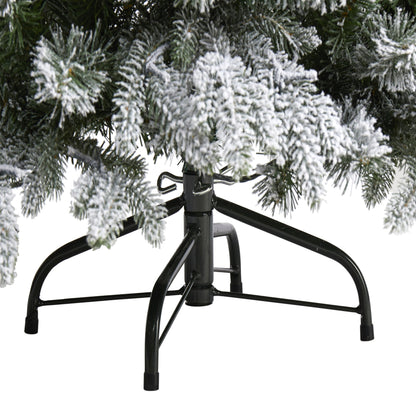 4' Flocked Full Bodied Swedish Spruce Artificial Christmas Tree w/170 Clear LED