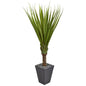 5.5' Spiky Agave Artificial Plant in Slate Planter