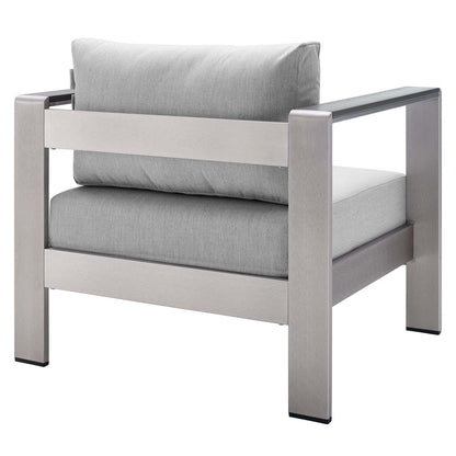 Shore 4 Piece Sunbrella¨ Fabric Outdoor Patio Aluminum Set by Modway