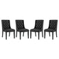 Baronet Vinyl Dining Chair Set of 4 by Modway