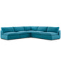 Commix 5-Piece Down Filled Overstuffed Armless Sectional Sofa by Modway