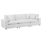 Commix Down Filled Overstuffed Performance Velvet 3-Seater Sofa by Modway