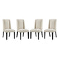 Baron Fabric Dining Chair Set of 4 by Modway