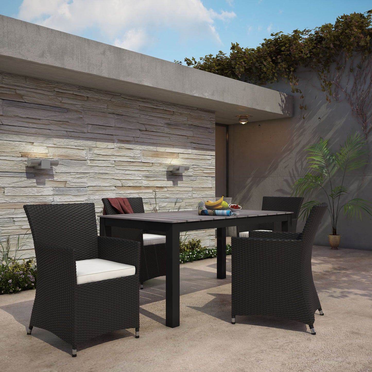 Junction 5 Piece Outdoor Patio Dining Set by Modway