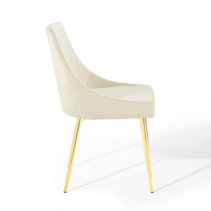 Viscount Performance Velvet Dining Chairs Set of 2 by Modway