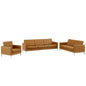 Loft 3 Piece Tufted Upholstered Faux Leather Set by Modway